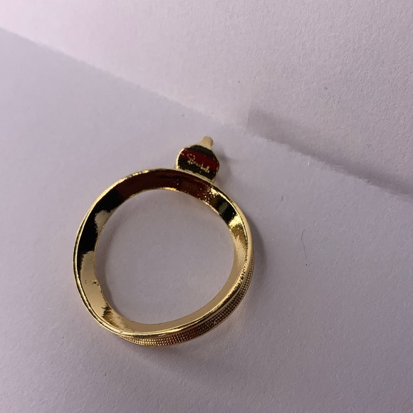 Crescent Shaped Gold Plated Earring and Pendant Long Lasting Set - Picture 11 of 13